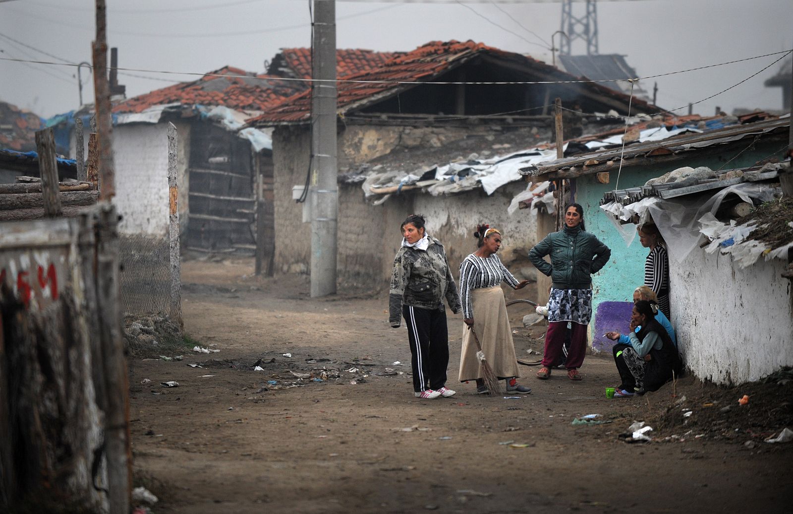Gitanos búlgaros en Nikolaevo, centro de Bulgaria
