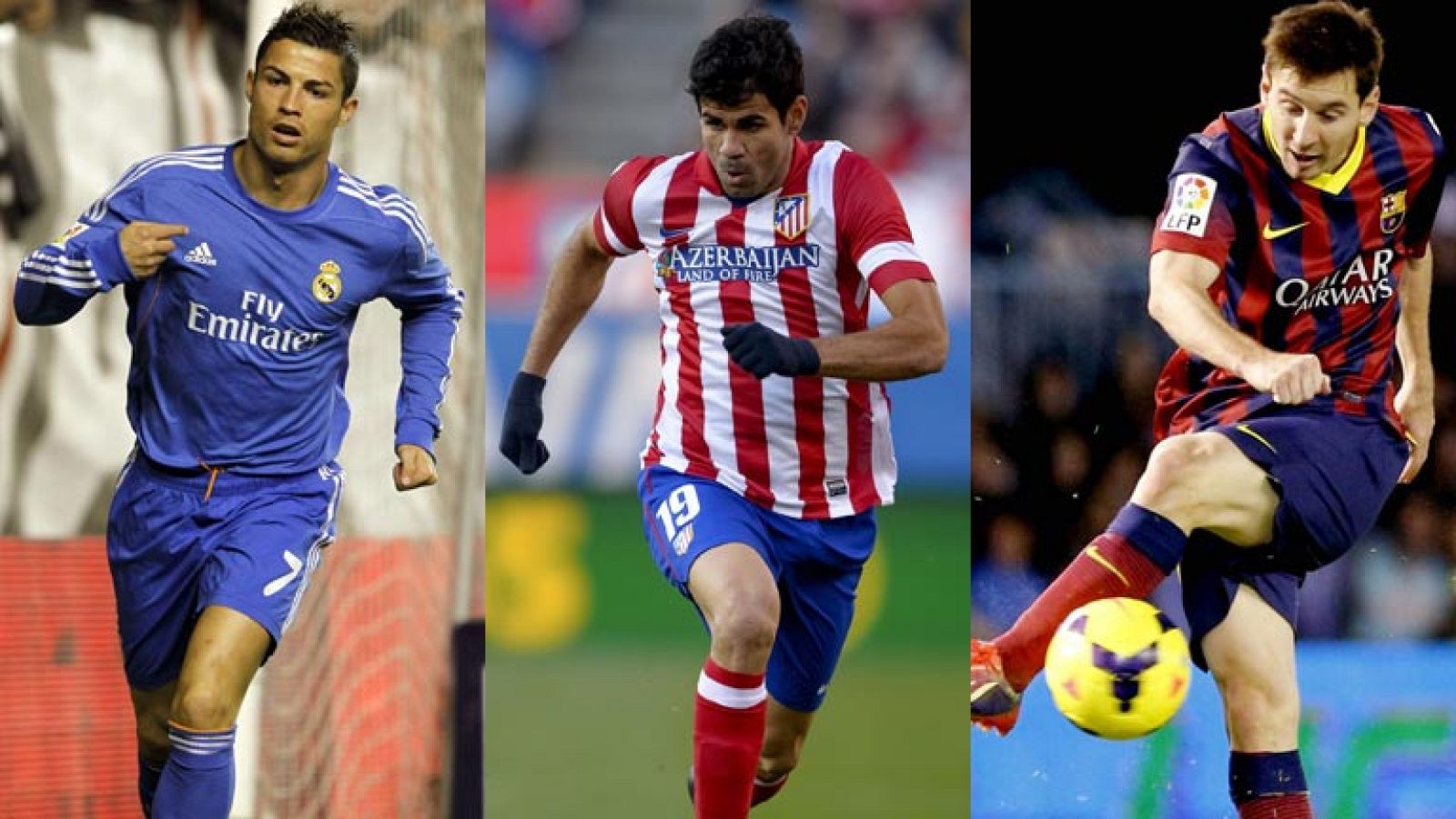 Cristiano Ronaldo, Diego Costa y Leo Messi