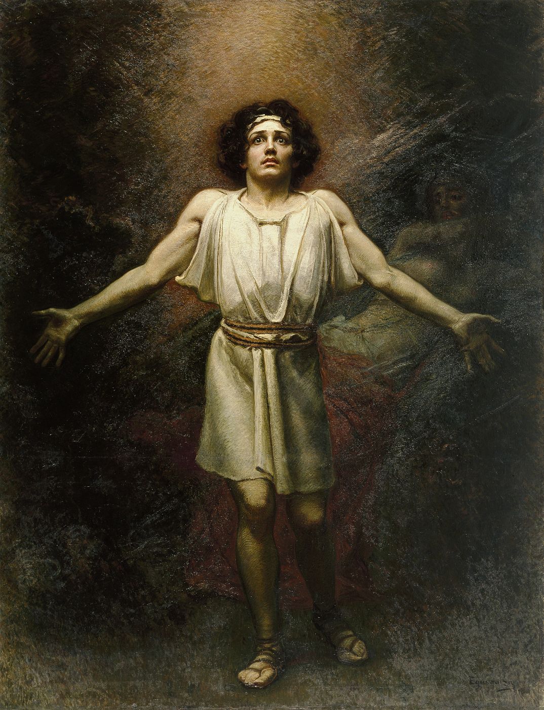 'Parsifal', (Rogelio de Egusquiz2a, 1910). Óleo sobre lienzo, 242 x 186 cm. Madrid, Museo Nacional del Prado. Donación del autor.