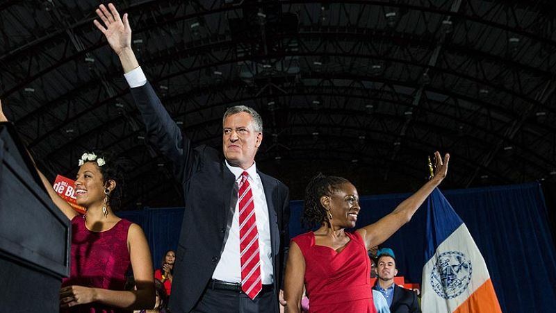 De Blasio, primer alcalde demócrata de Nueva York en veinte años 