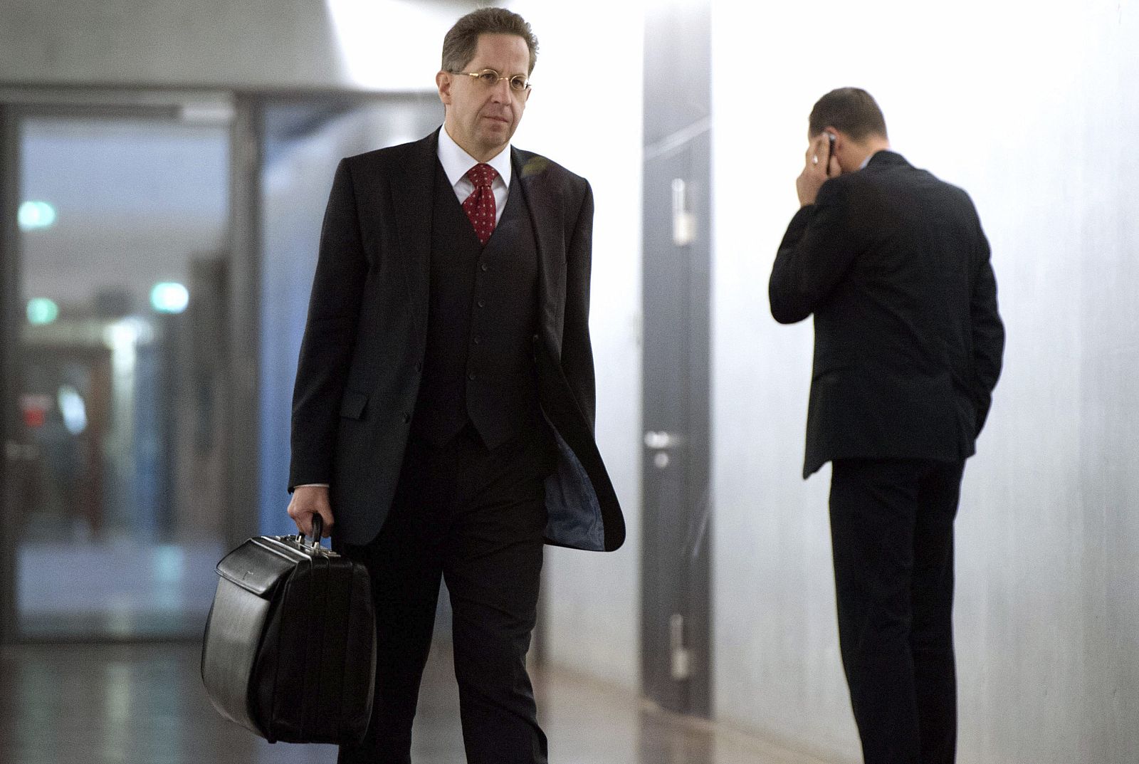 El presidente de los servicios secretos alemanes de interior, Hans-Georg Maassen, a su llegada a una reunión de la comisión de secretos del Bundestag