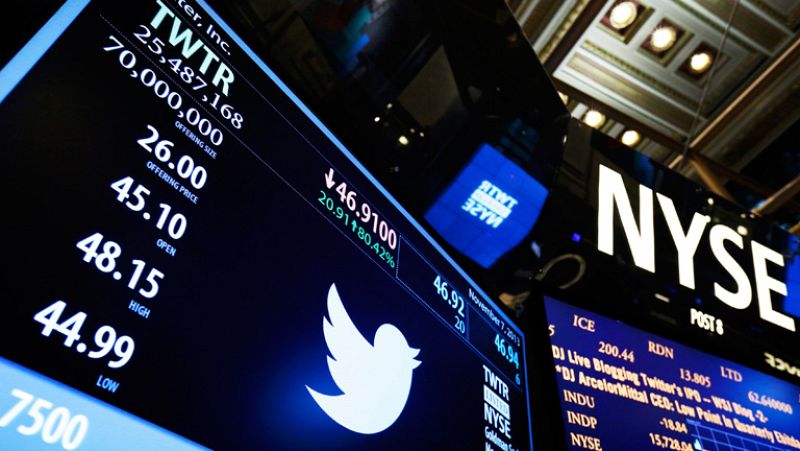 Las acciones de Twitter suben un 72,69% en su estreno bursátil y cierran en 44,90 dólares