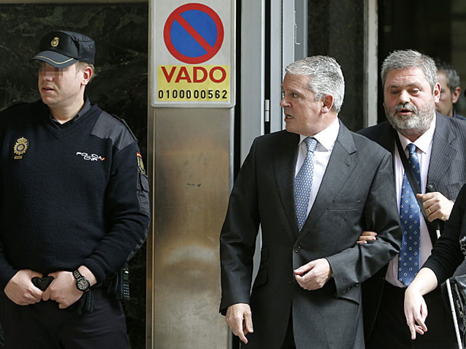 Pablo Crespo, saliendo de la Audiencia Nacional.