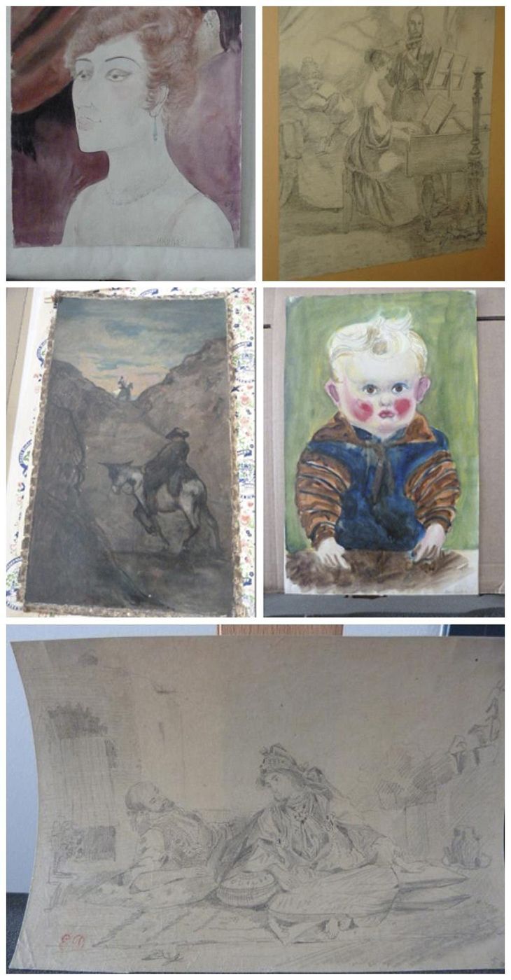 Fotografía de algunas de las 25 piezas artísticas de la lista publicada por las autoridades alemanas.