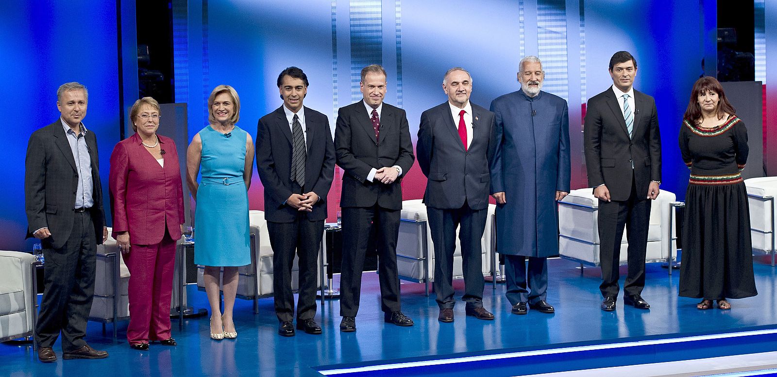 Los nueve candidatos a las elecciones presidenciales de Chile