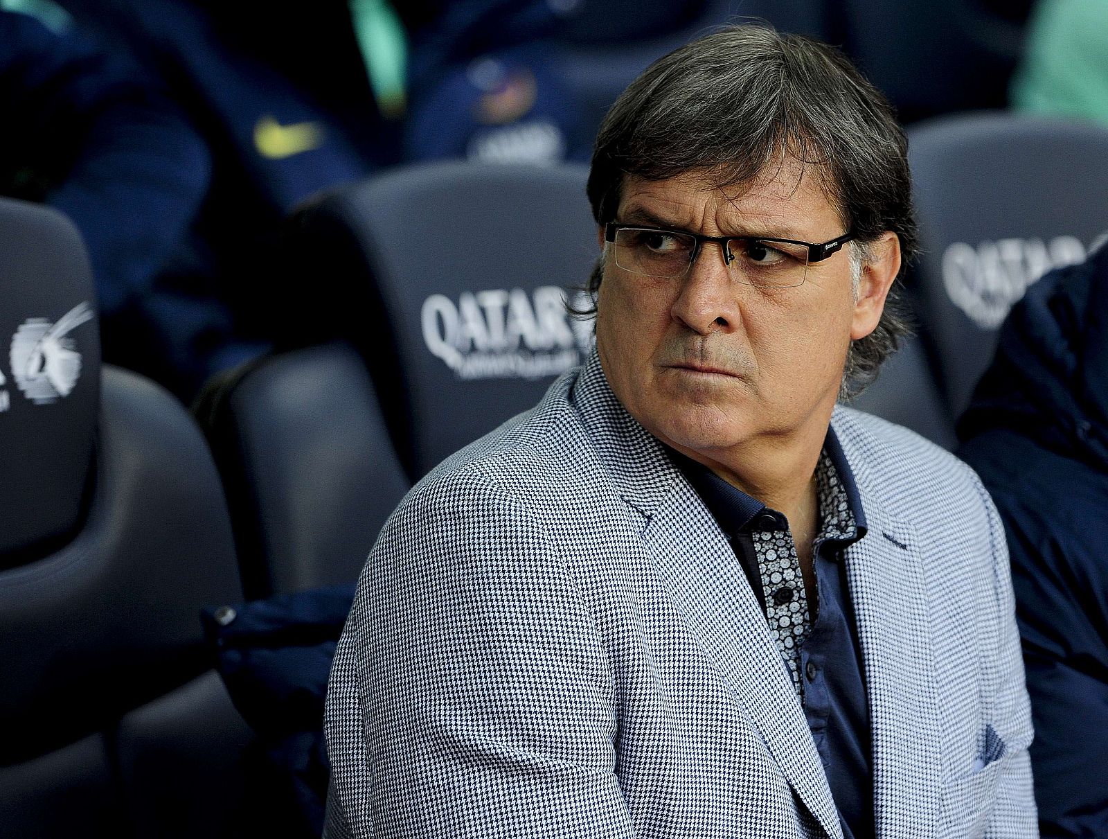 Imagen de Gerardo Martino en el banquillo del FC Barcelona.