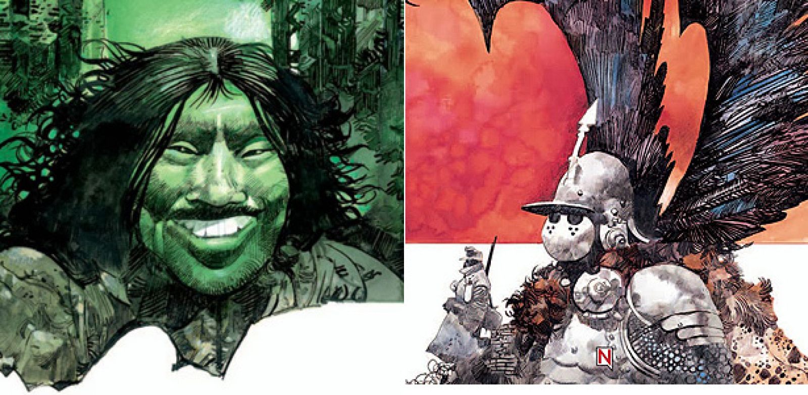 Ilustraciones de 'Myetzko' y 'Ogoniok', de Sergio Toppi