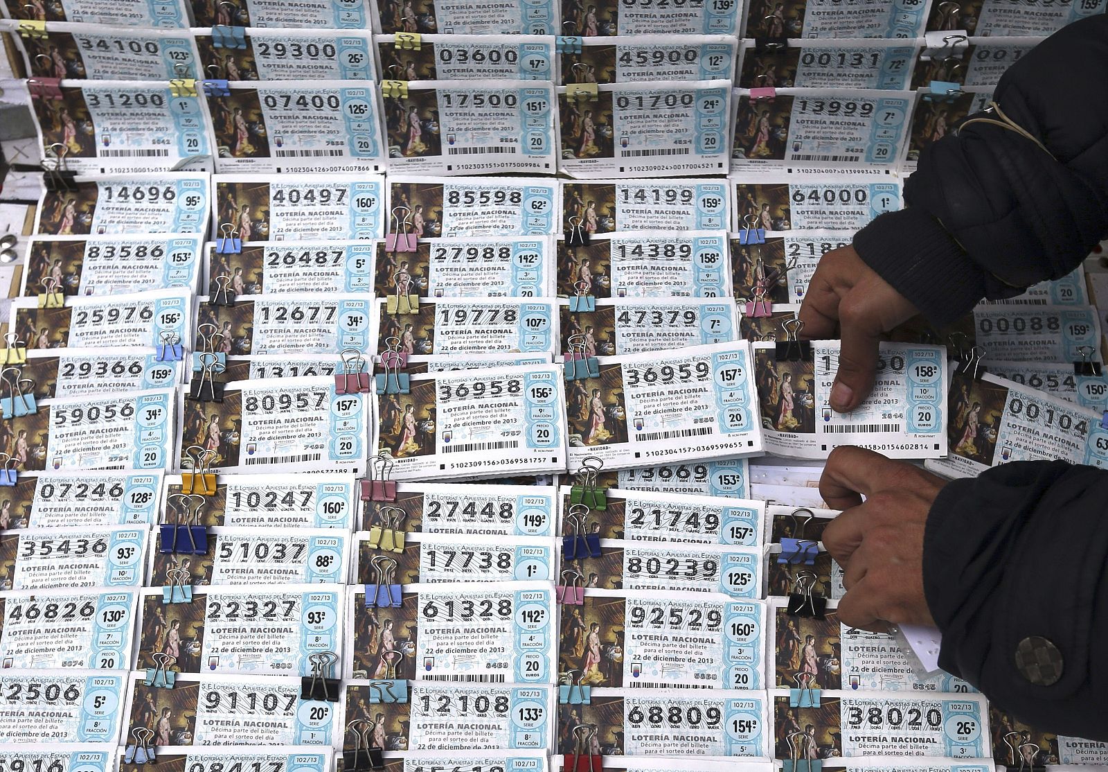 Décimos de la Lotería de Navidad puestos a la venta en Madrid