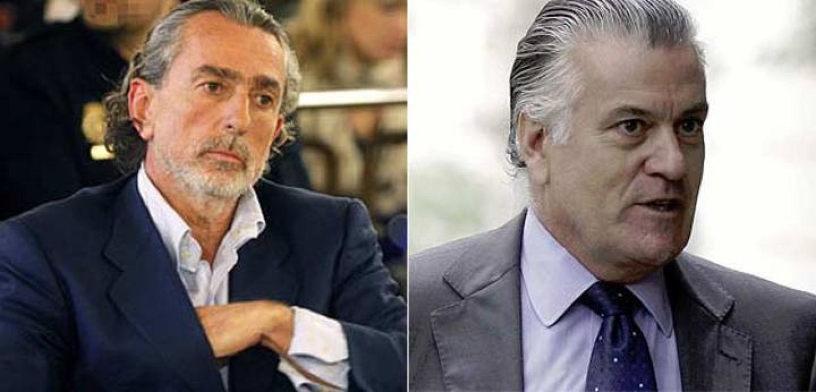 Francisco Correa, cabecilla de la trama Gürtel, y el extesorero del PP Luis Bárcenas