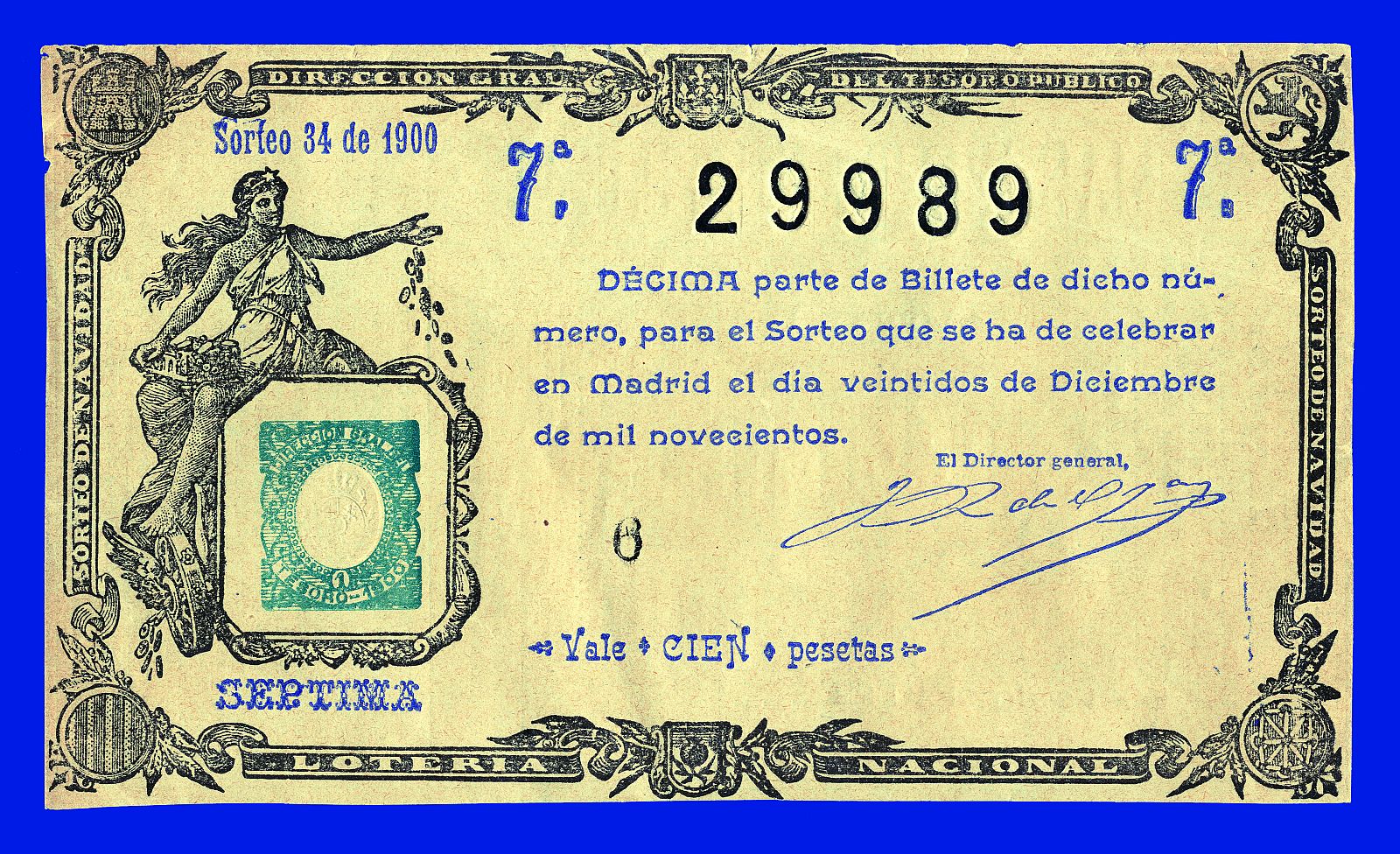 Décimo de la lotería, 1900