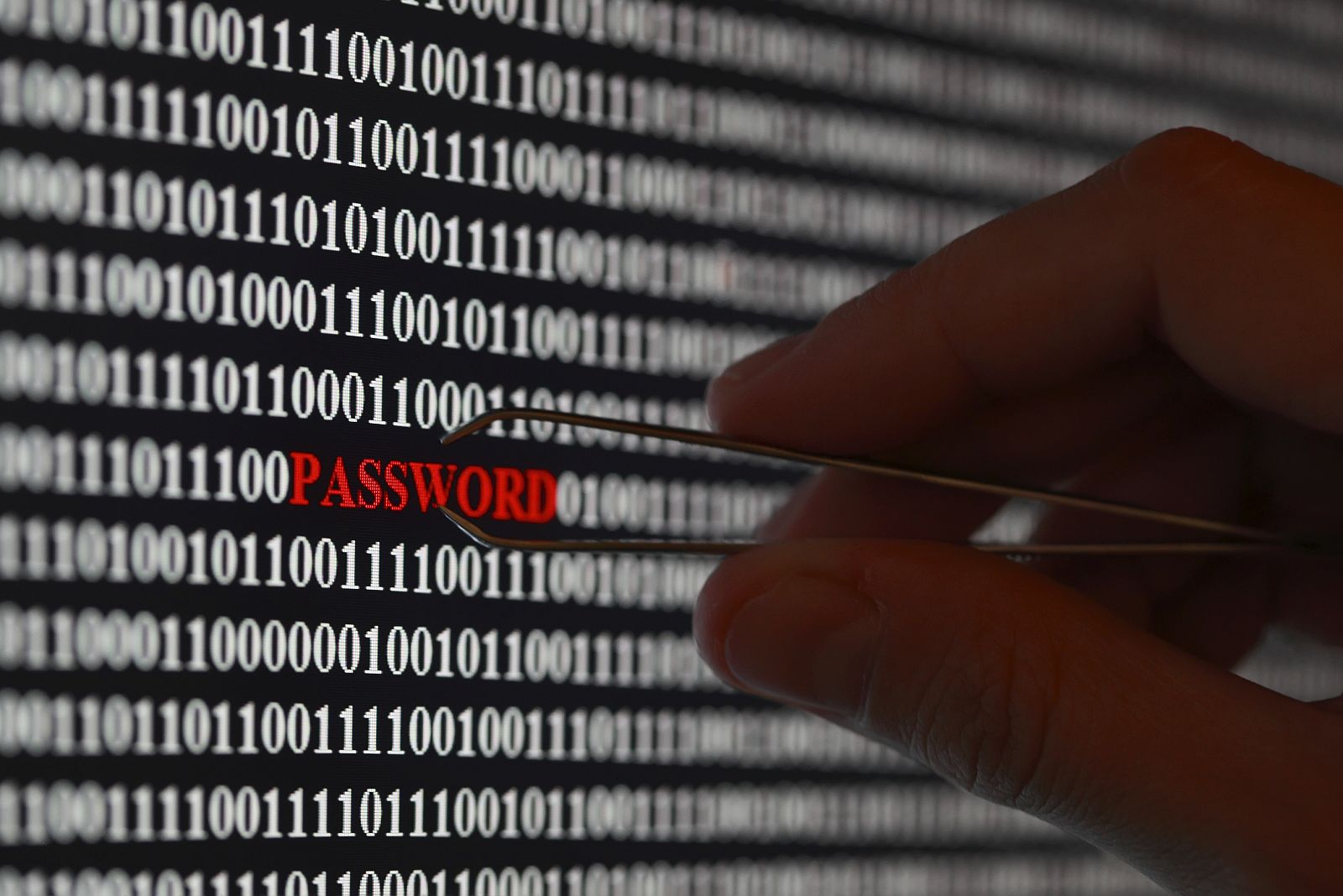 Recreación del robo de una contraseña.