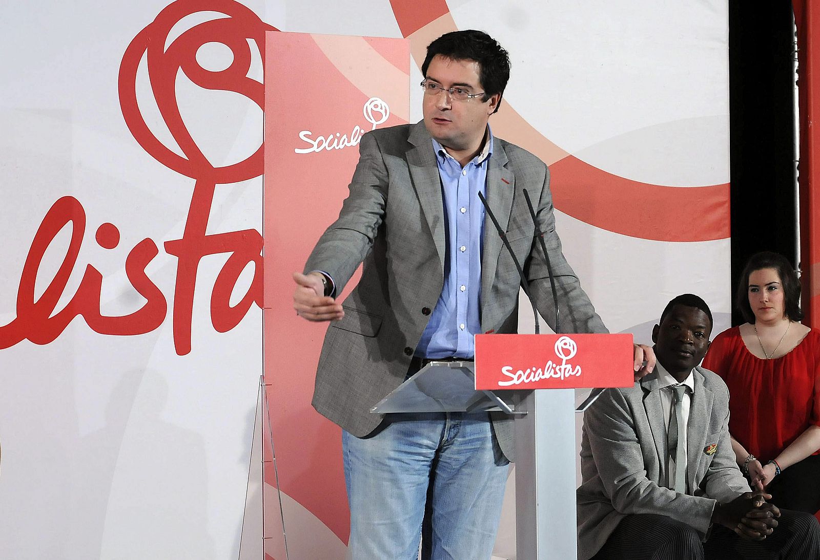 Óscar López en un acto del PSOE
