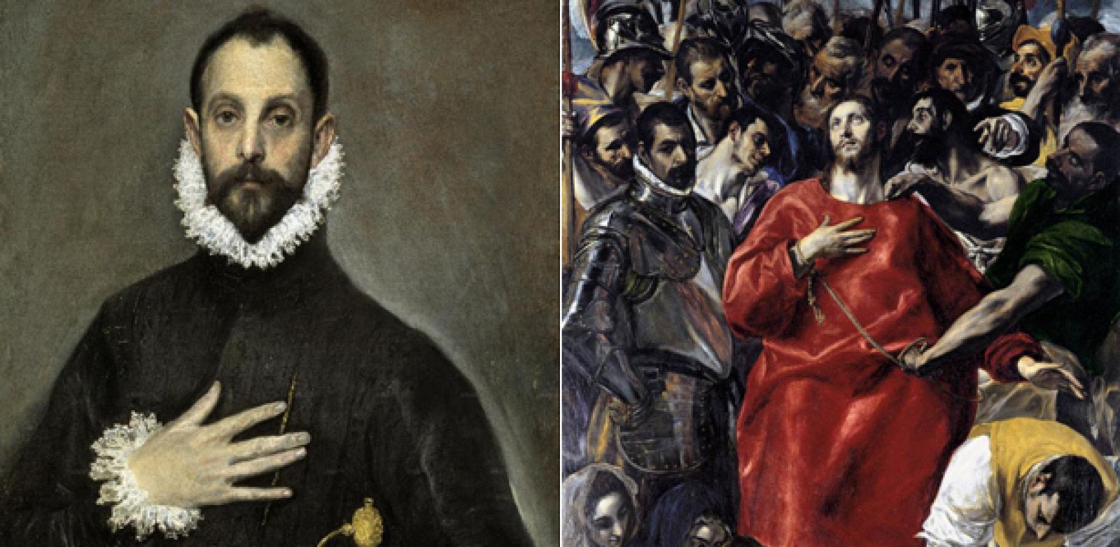 Fragmentos de 'El caballero de la mano en el pecho' y 'El expolio', dos de las grandes obras de El Greco
