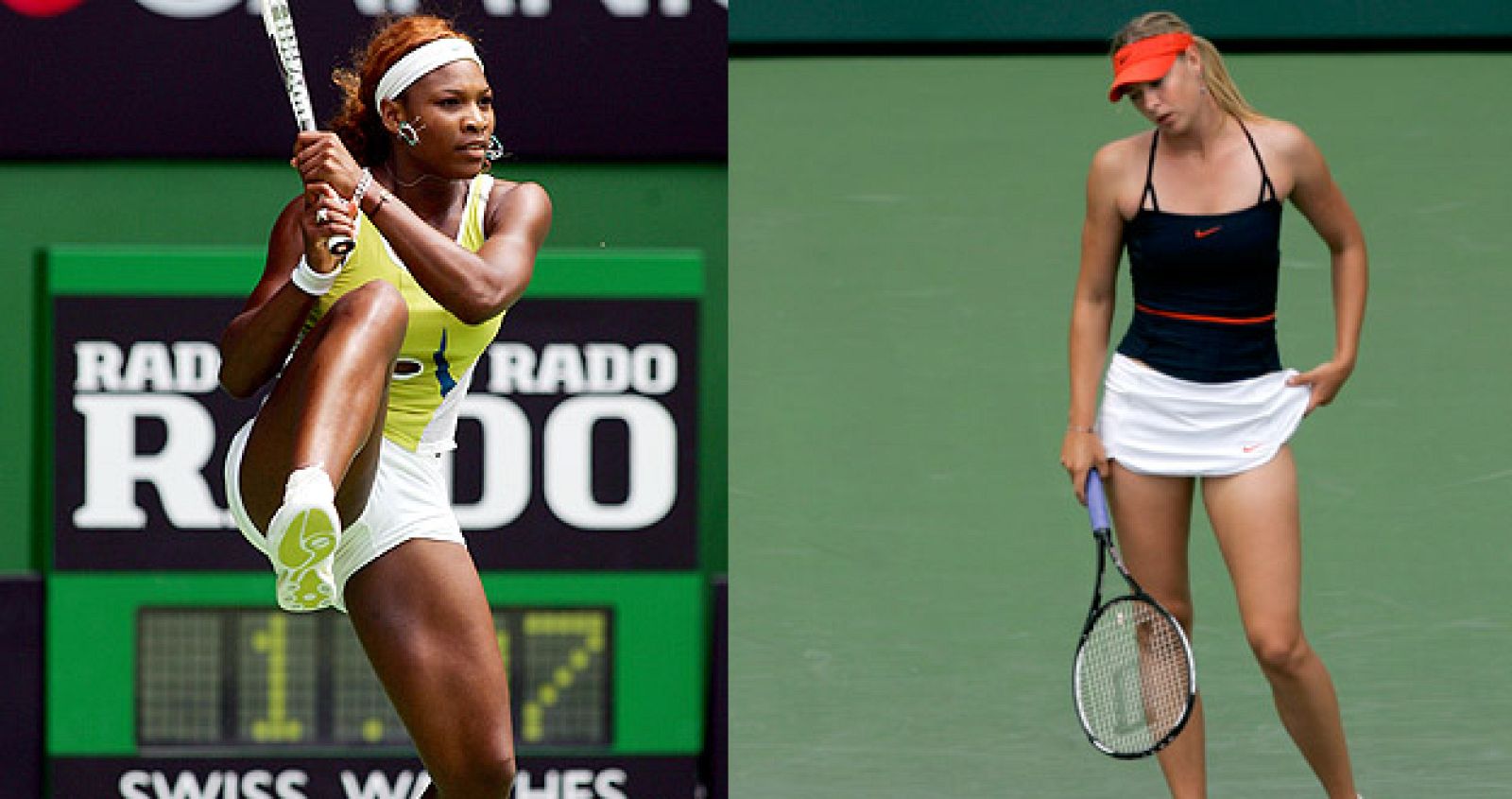 Serena Williams y María Sharapova