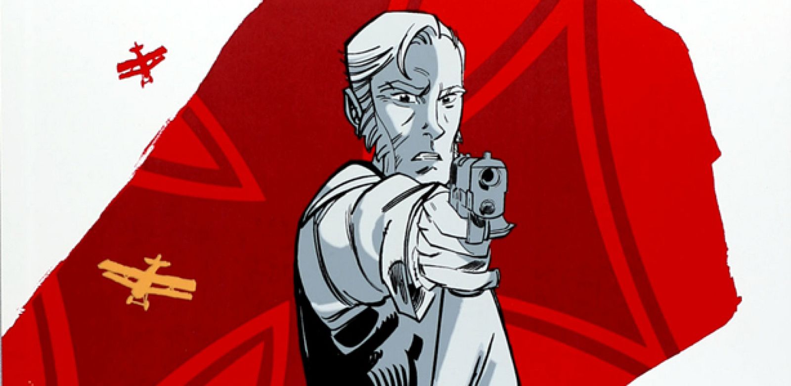 Fragmento de una ilustración de 'Silas Corey: la red Aquila'