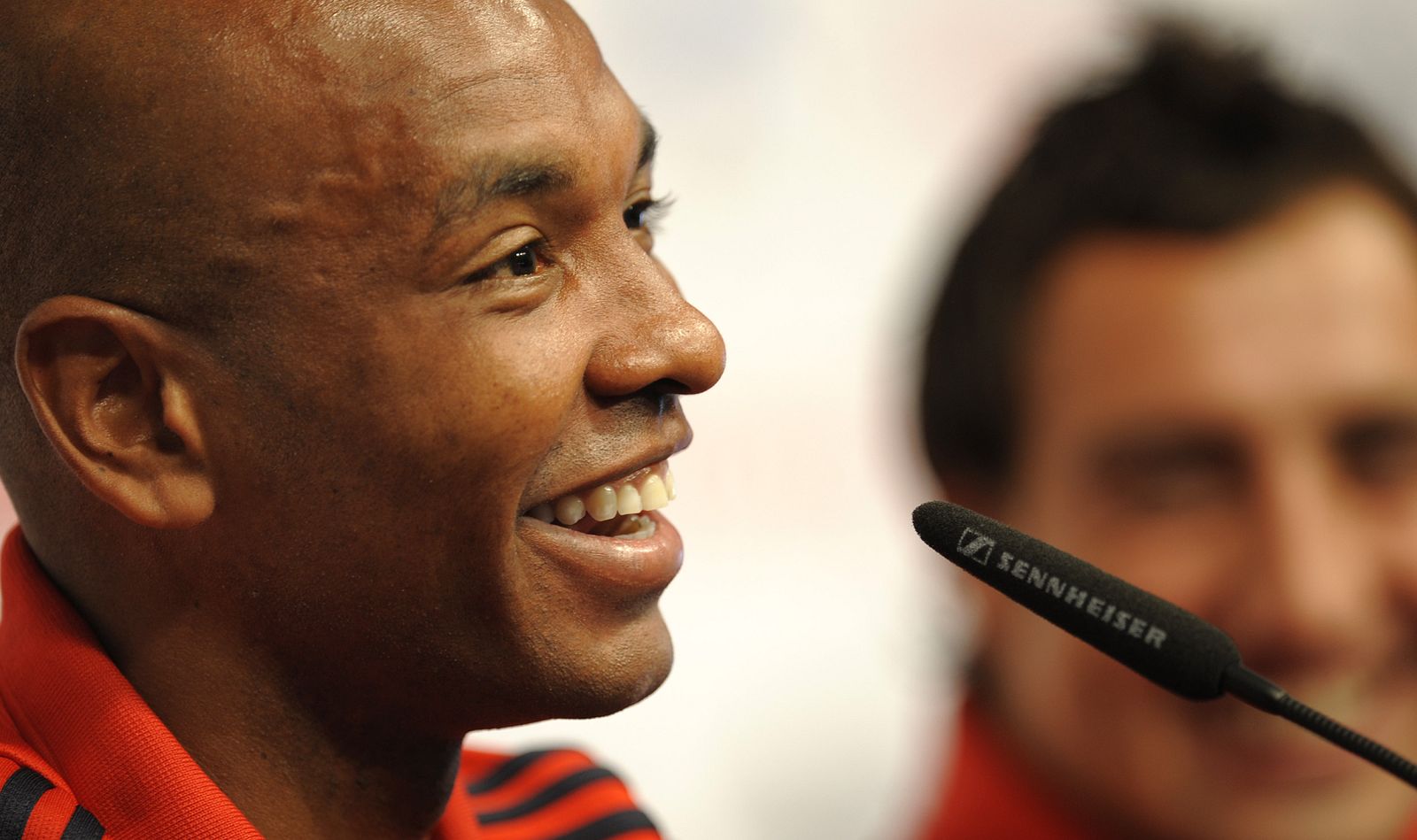 Spain national soccer player Senna listens to a question during a news conference in Neustift im Stubaital