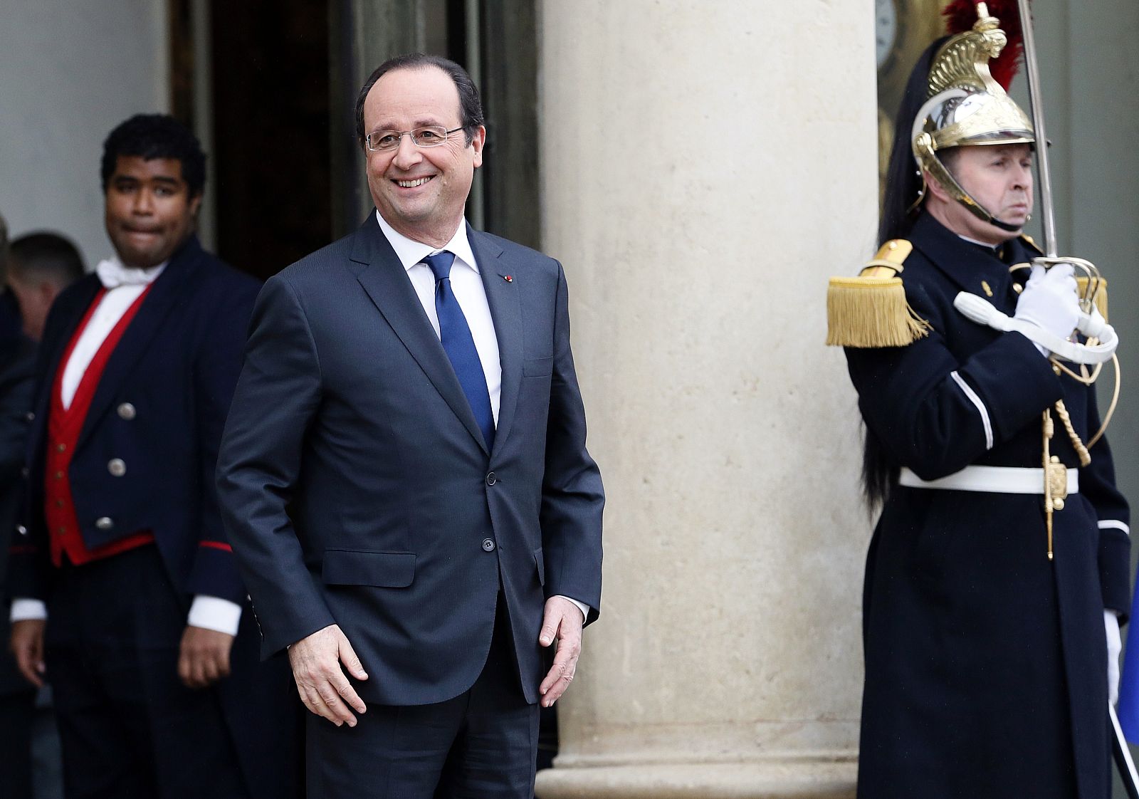 El presidente francés, Francois Hollande, en el Palacio del Elisio