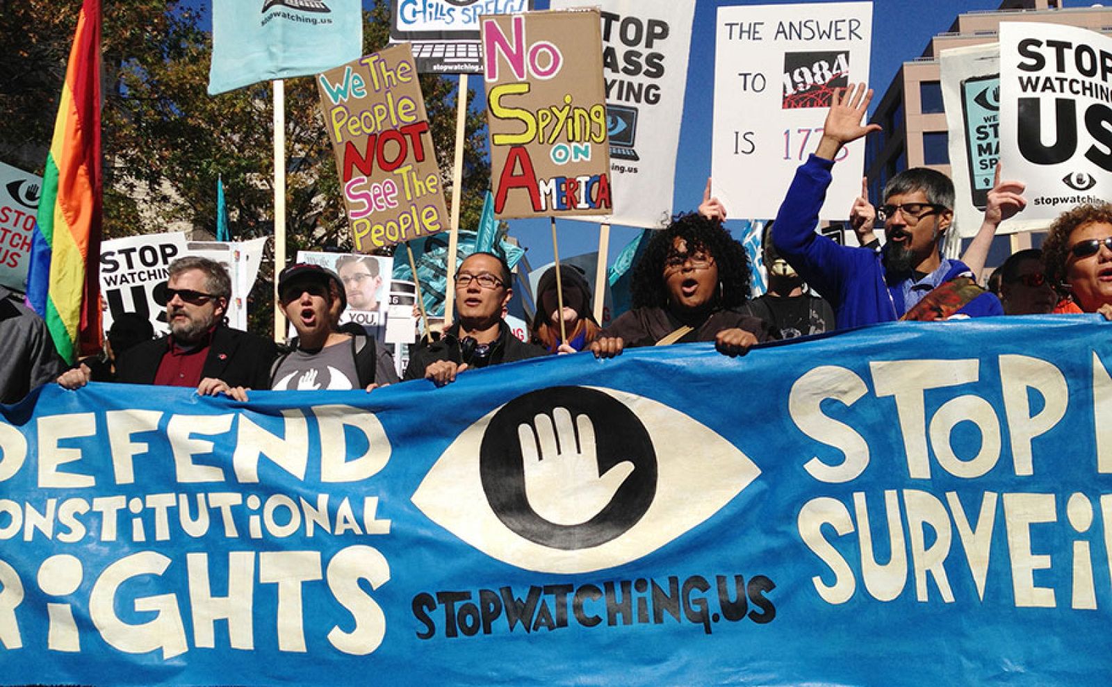 Stop Watching Us Rally