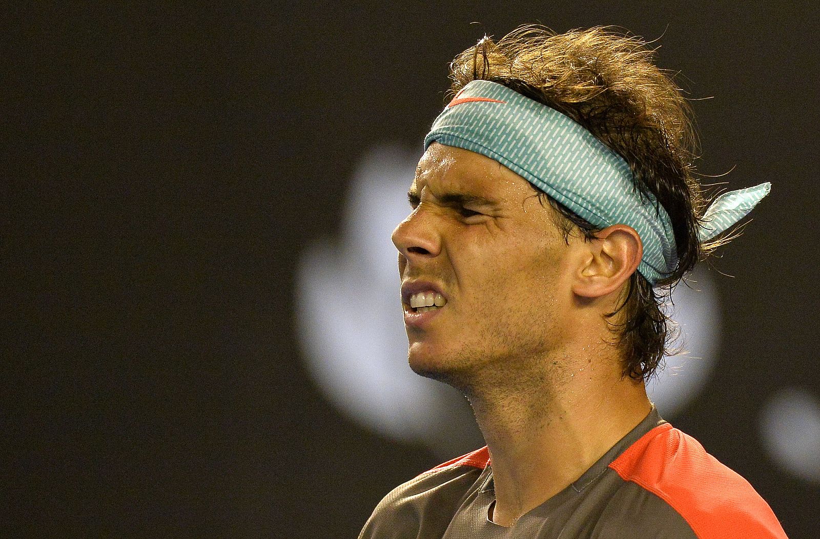 Rafa Nadal lamenta un punto perdido