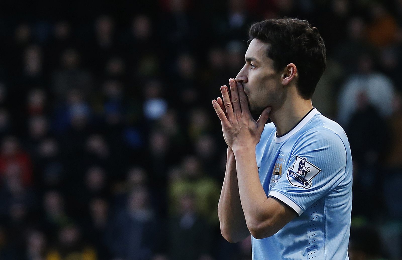 El jugador del Manchester City, Jesús Navas.