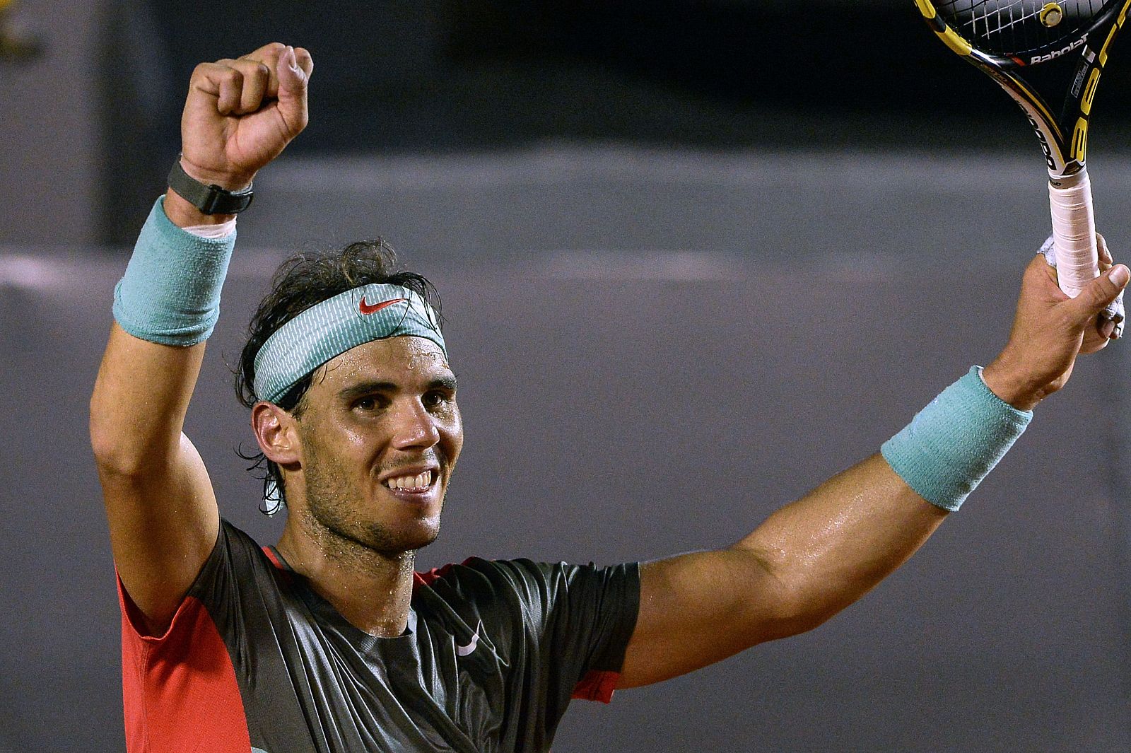 Rafa Nadal celebra su reciente victoria en el Abierto de Brasil