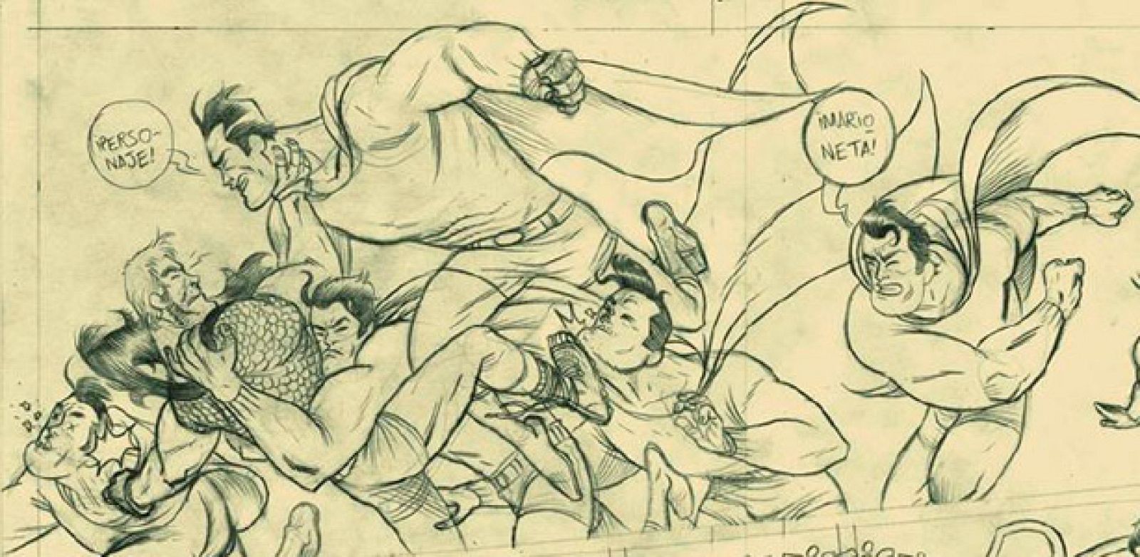 Fragmento de una página de 'Las tripas de El Héroe'