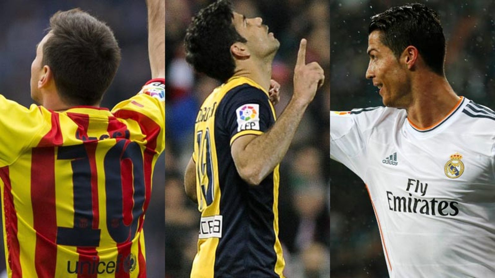 Leo Messi, Diego Costa y Cristiano Ronaldo