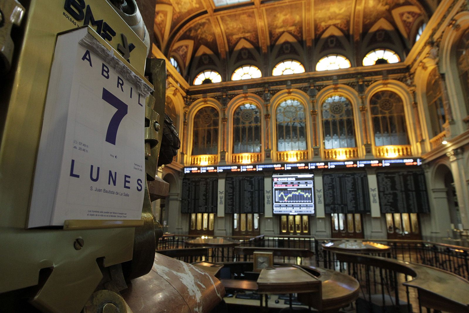 Vista general de la Bolsa de Madrid
