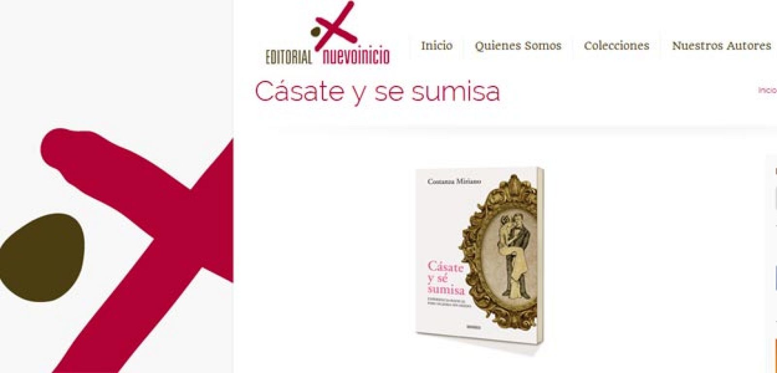 Imagen de la portada del libro 'Cásate y sé sumisa', de la web de la editorial Nuevo Inicio