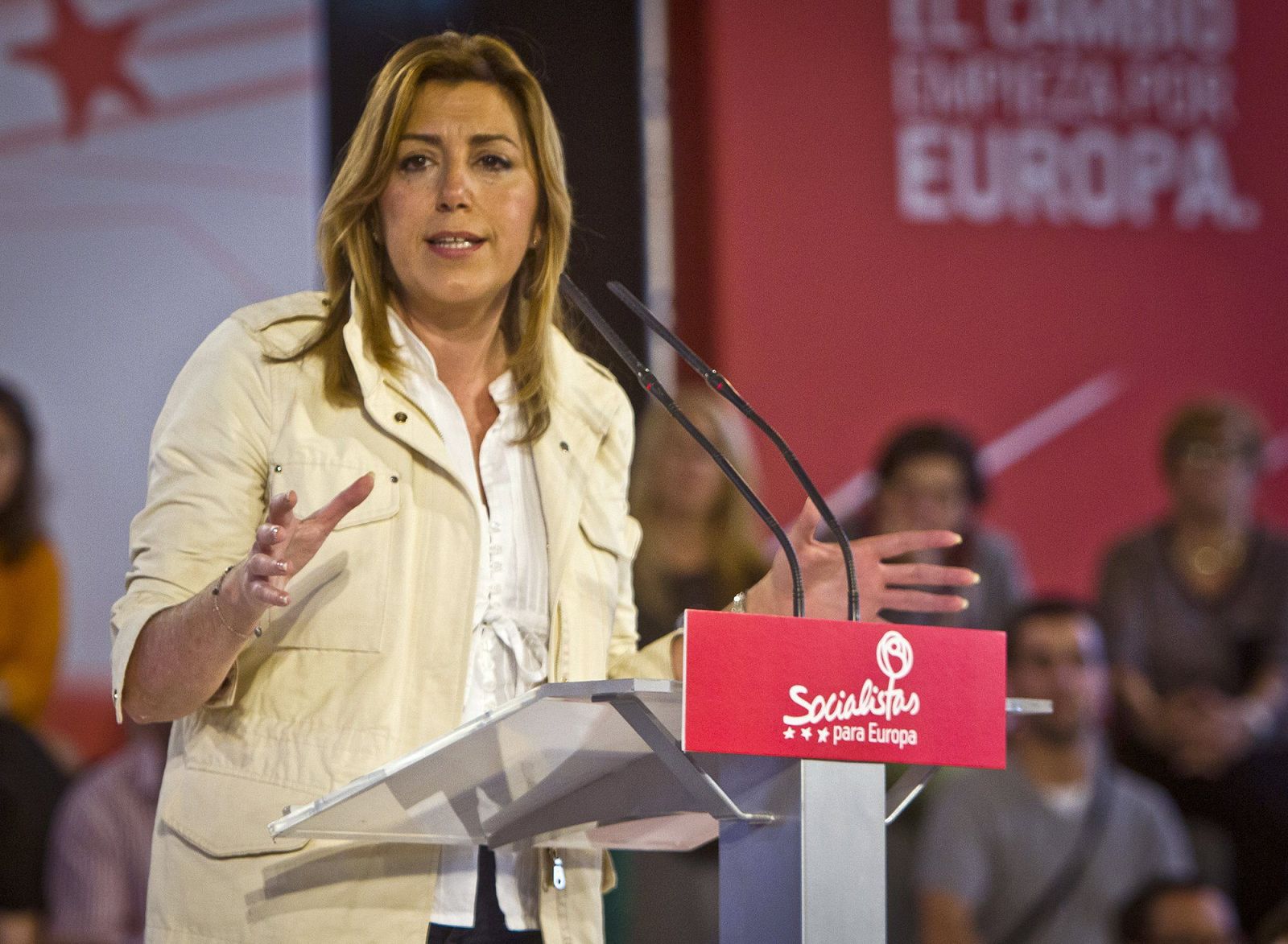 La secretaria general del PSOE de Andalucía y presidenta de la Junta, Susana Díaz