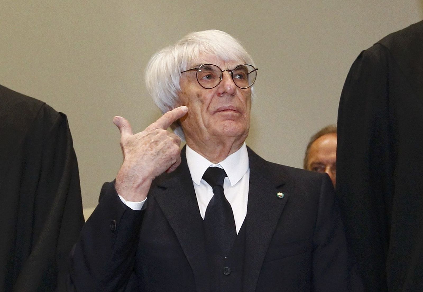 El director general de la F1, Bernie Ecclestone, a su llegada al tribunal de Múnich