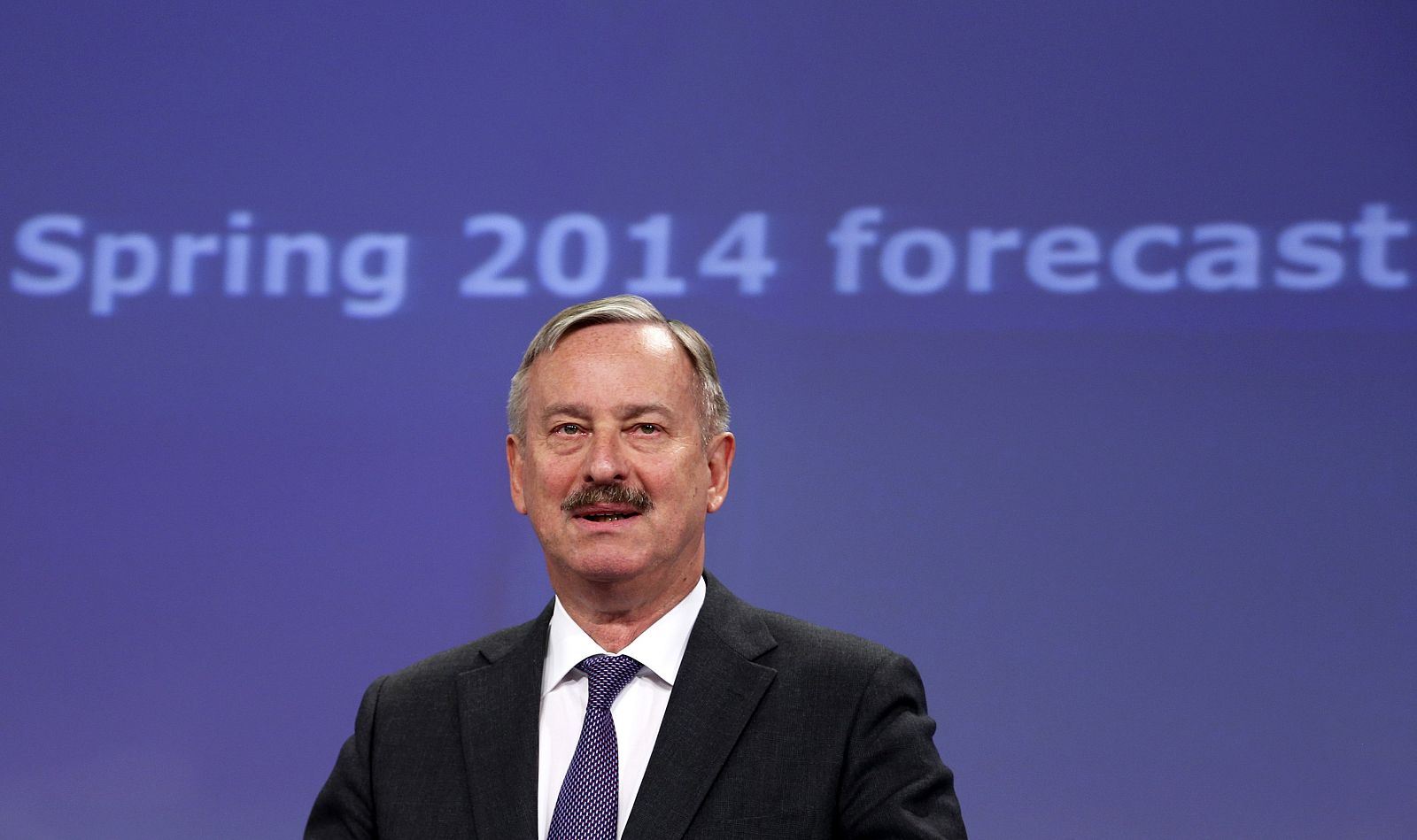 EU Commission Vice-President Kallas presents spring economic forecast during a news conference in Brussels