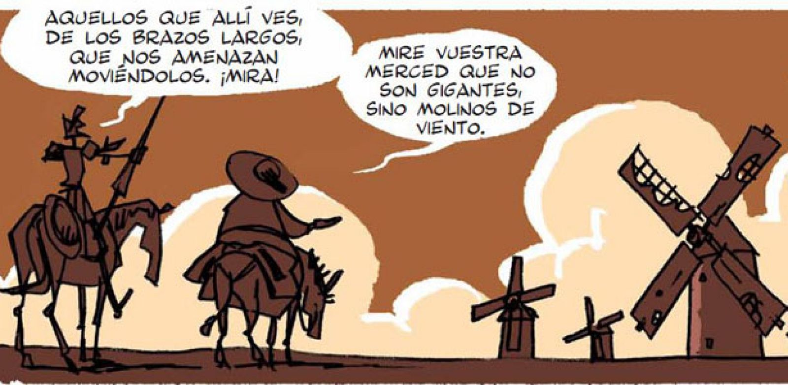 Viñeta de 'Don Quijote', de Cervantes y Rob Davis