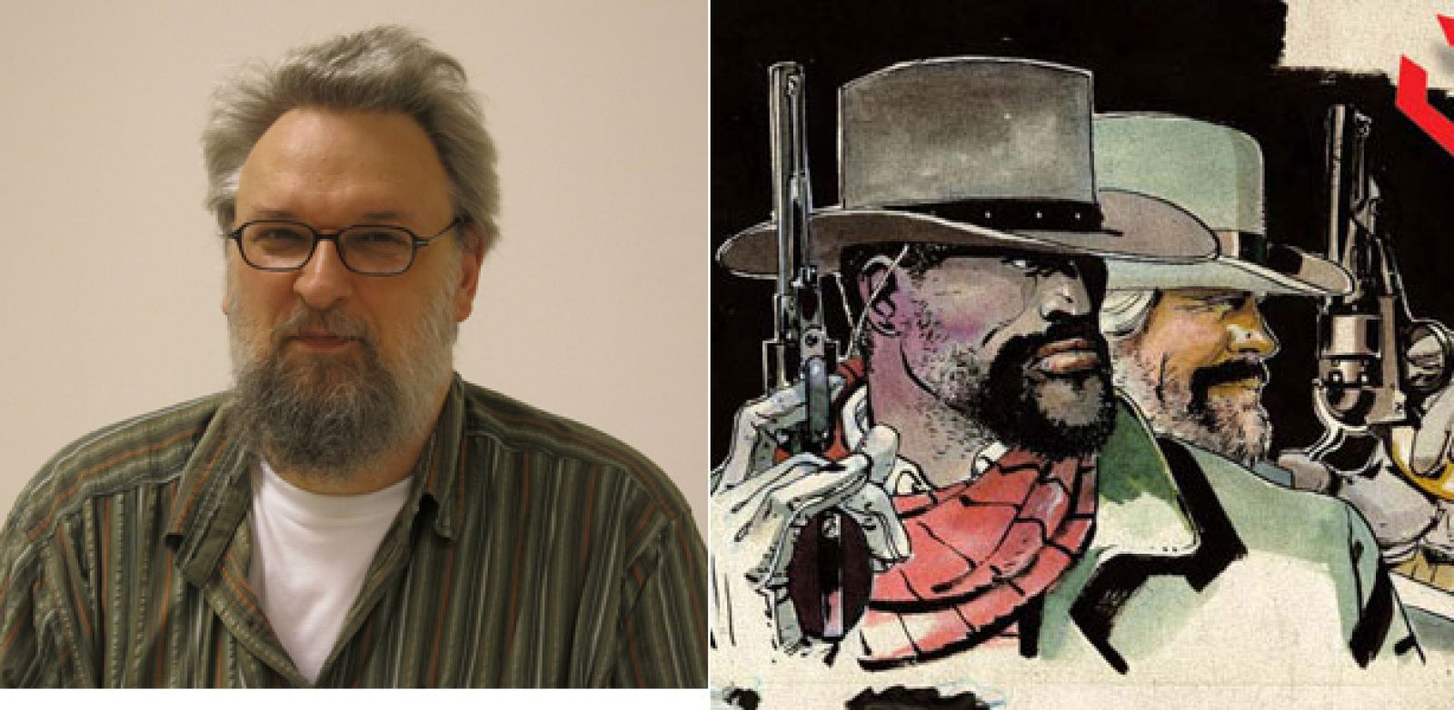 R.M.Guéra y su interpretación de los protagonistas de 'Django desencadenado' 