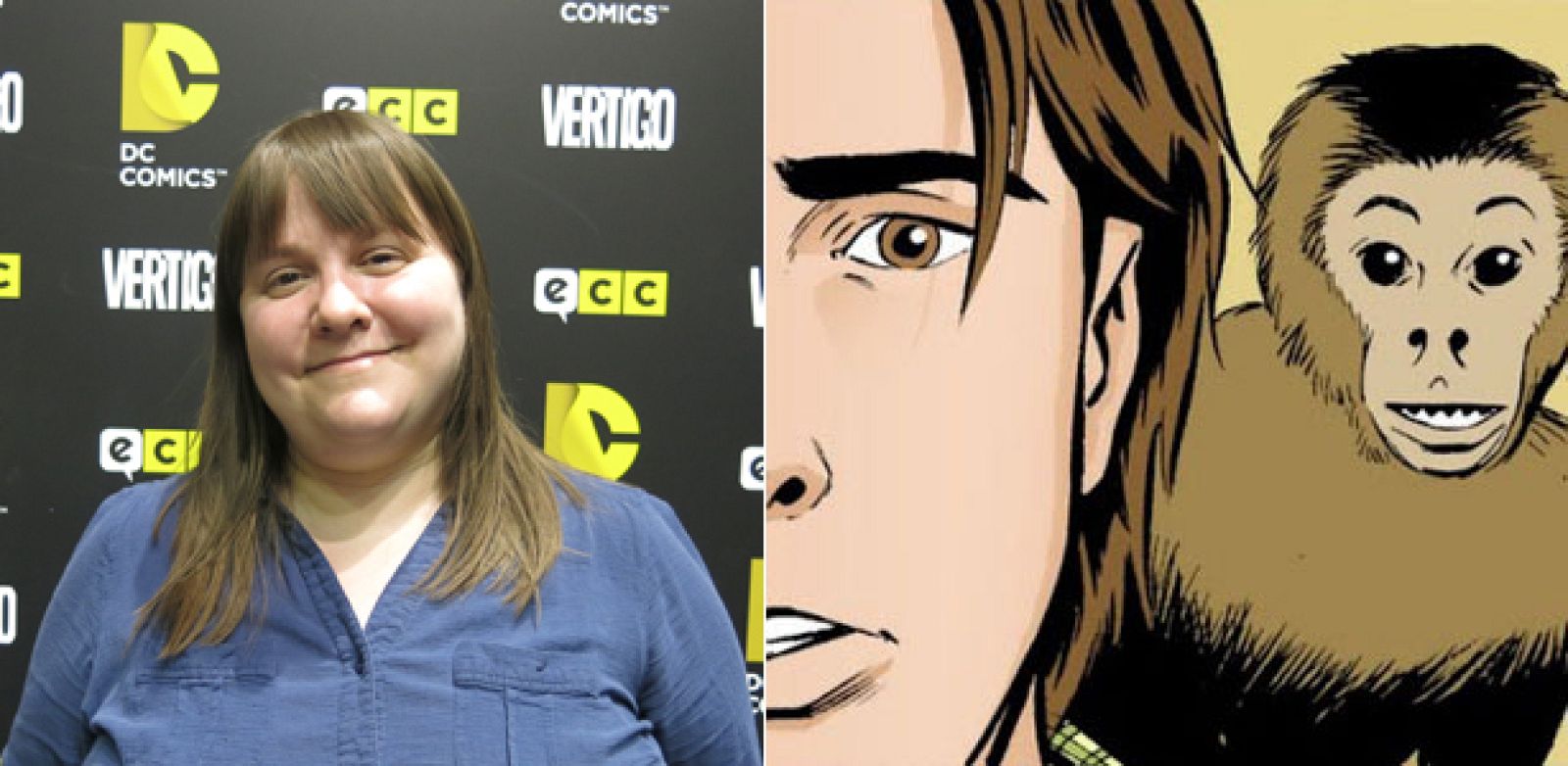 Pia Guerra y los protagonistas de 'Y, el último hombre'