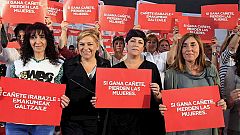 Valenciano pide un "no como una casa" a la derecha y Rubalcaba tilda al PP de "machista"