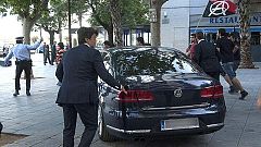 Un detenido por el ataque de manifestantes al coche de Montoro en Barcelona