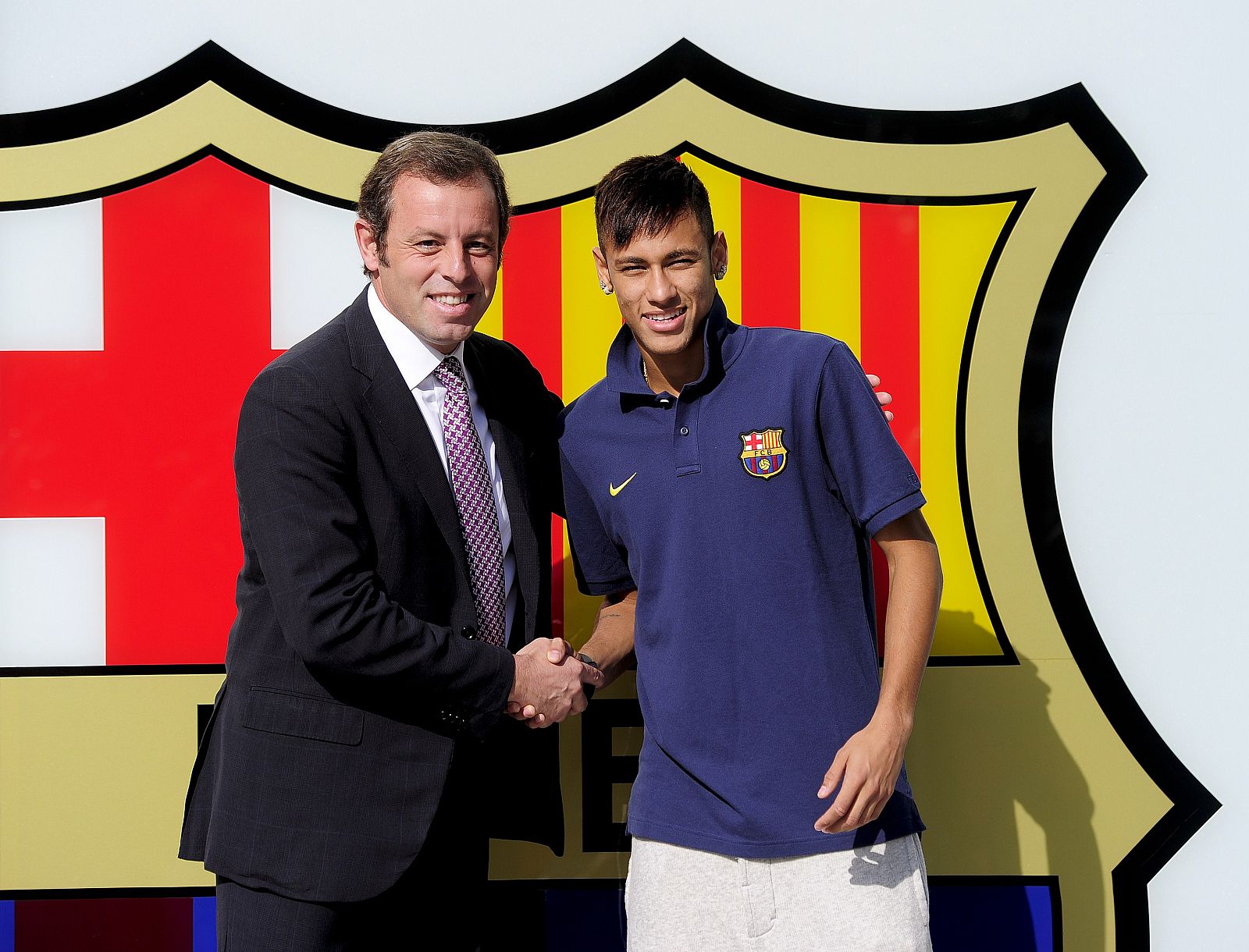 Sandro Rosell y Neymar