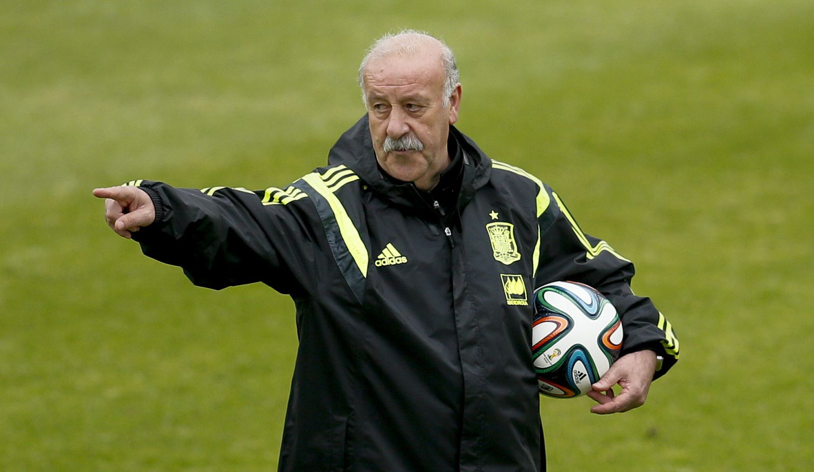 Imagen del seleccionador Vicente del Bosque durante un entrenamiento.
