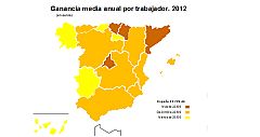 La ganancia media bajó en 2012 un 0,8% y creció más la desigualdad entre hombres y mujeres