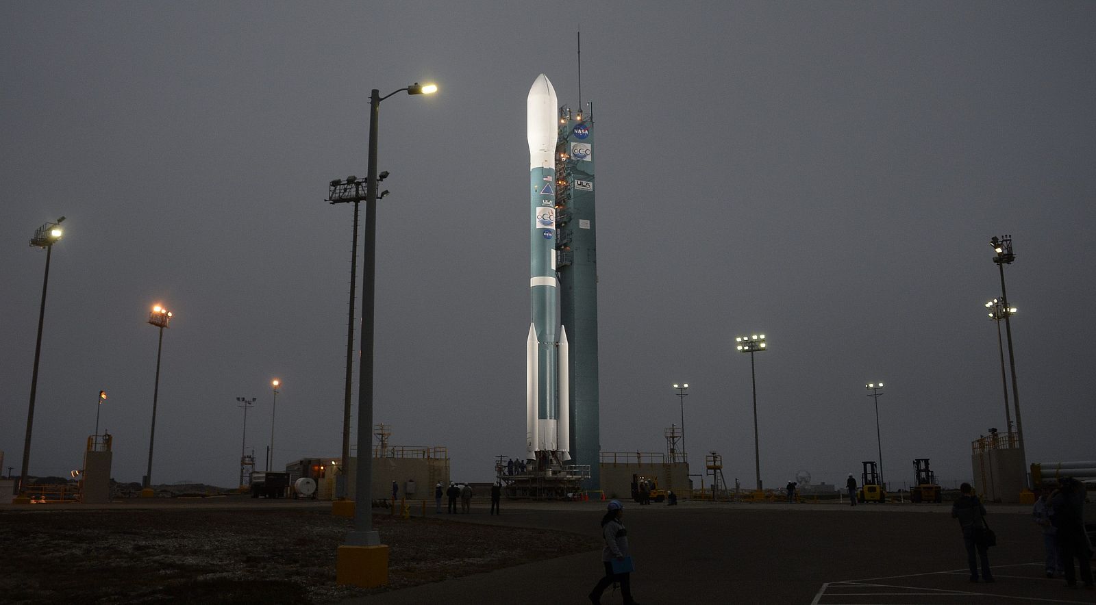 El observatorio de CO2 de la NASA, OCO-2, en la plataforma de lanzamiento