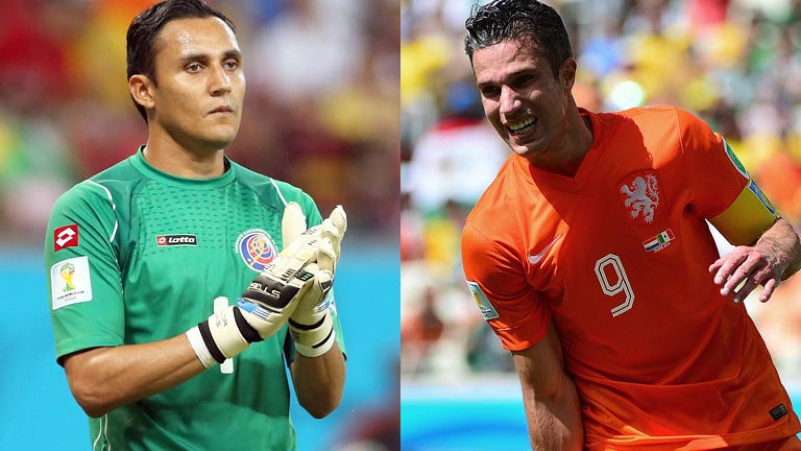 Keylor Navas y Robin van Persie