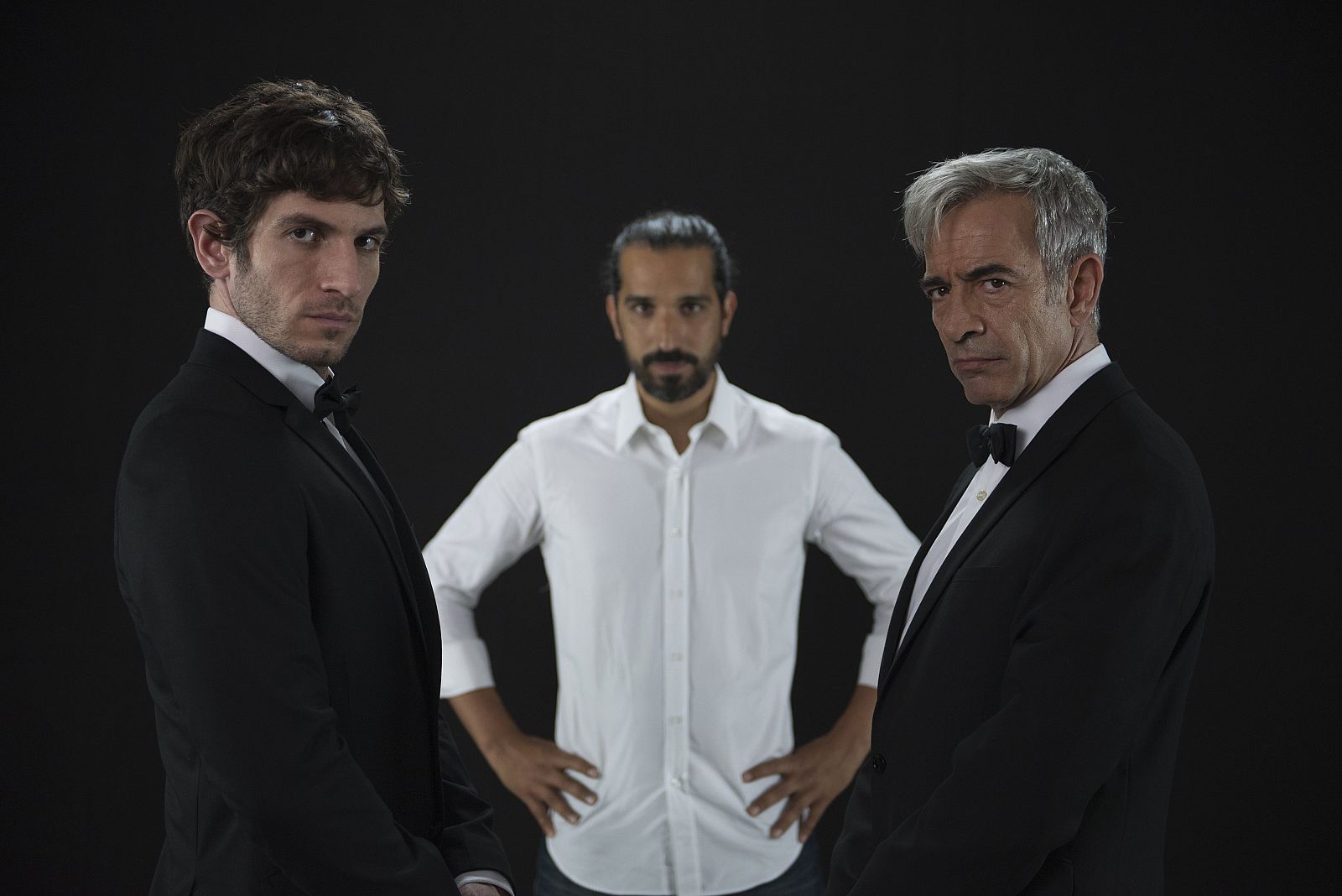 Quim Gutiérrez,  Javier Ruiz Caldera e Imanol Arias.