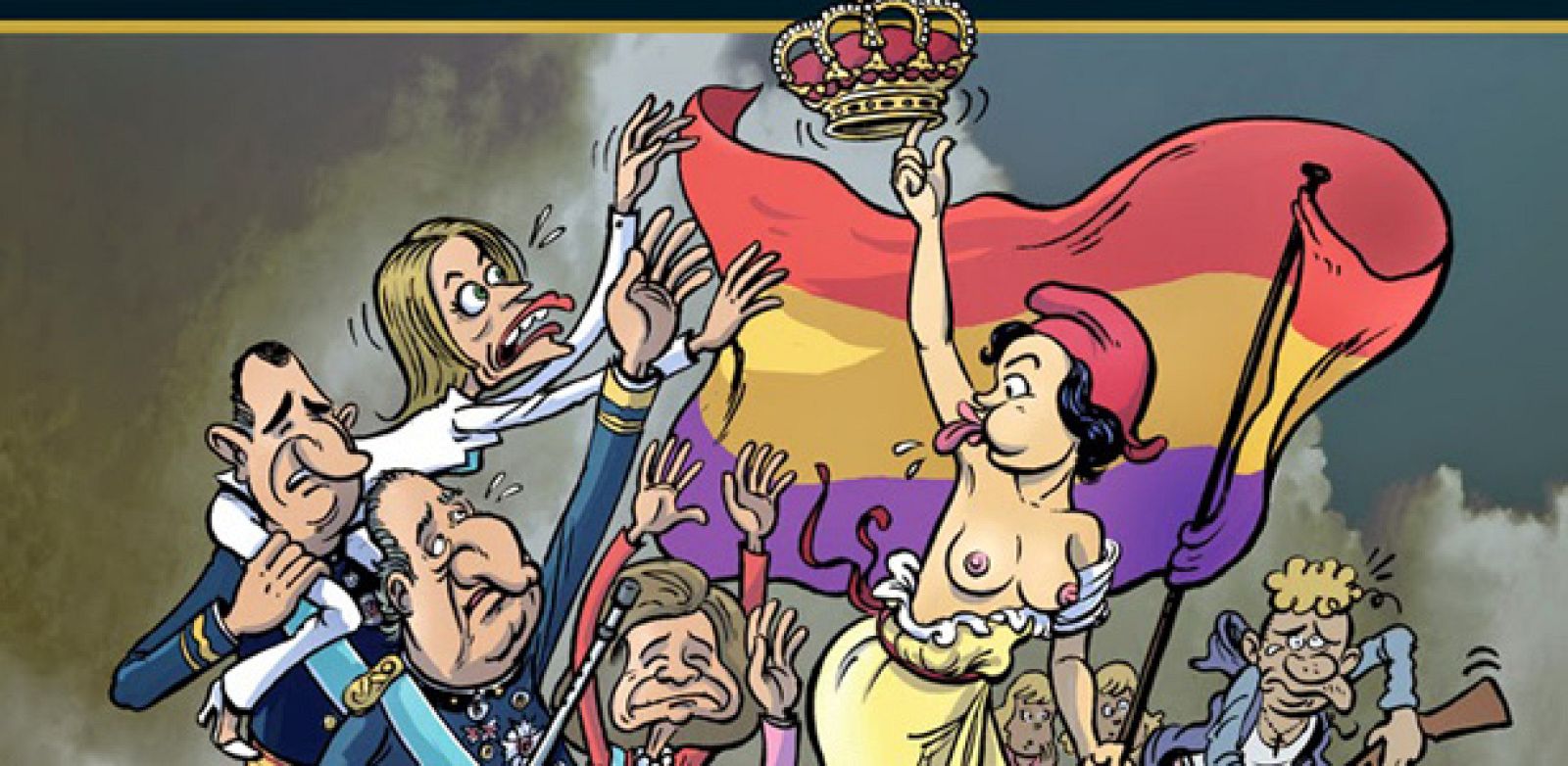 Fragmento de la portada de 'Borbón y cuenta nueva', de Ricardo Peregrina