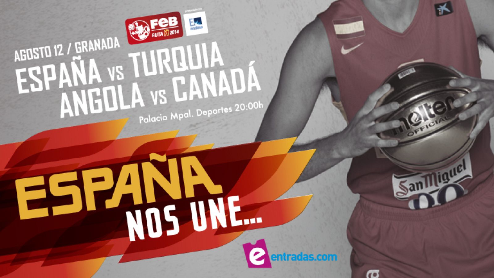 Cartel del España - Turquía en Granada