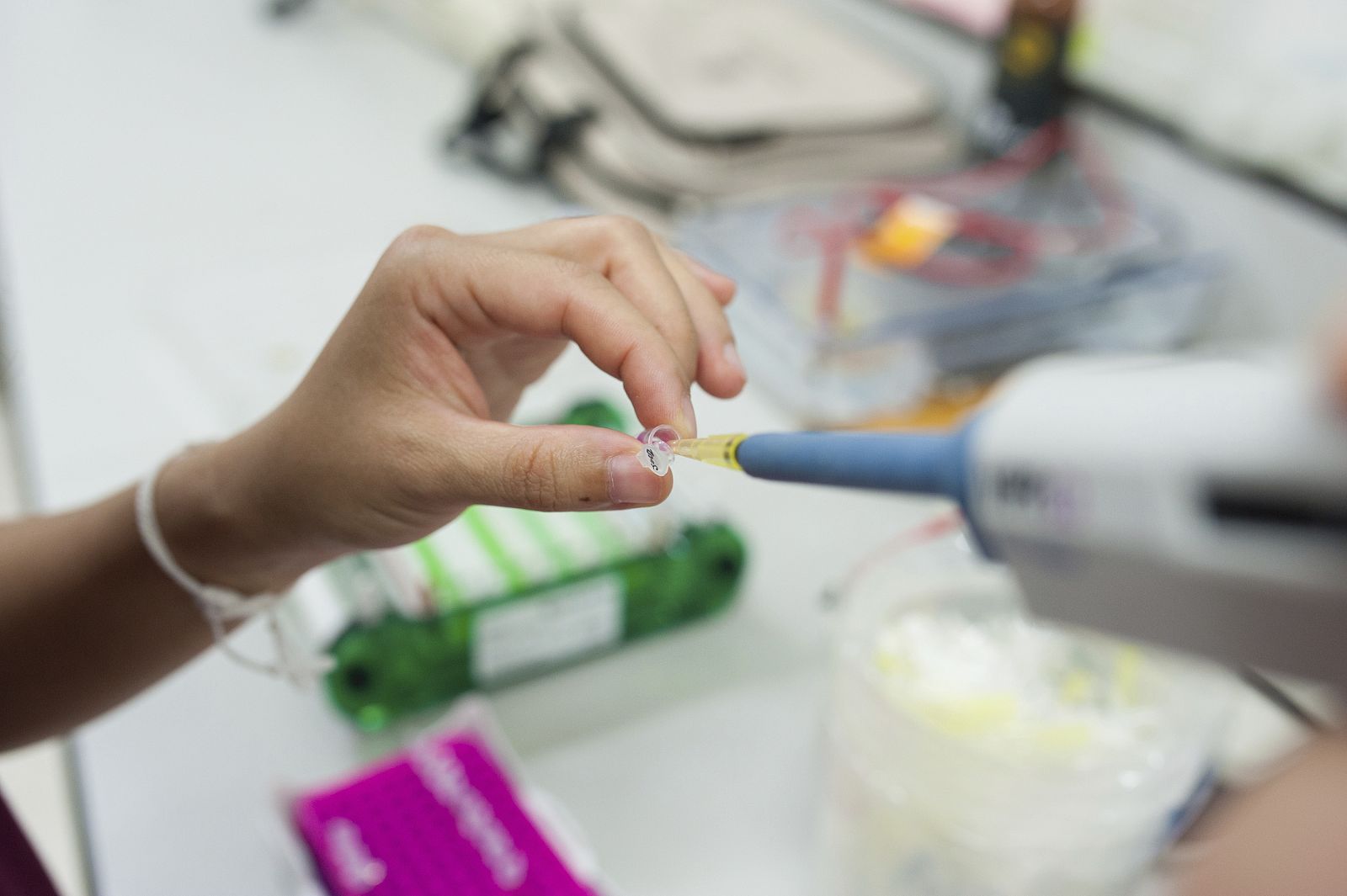 Trabajo en un laboratorio.