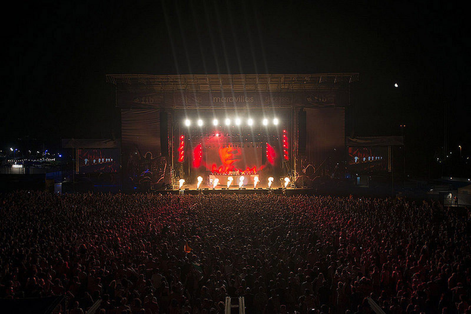 Un momento del concierto de Travis en el FIB 2014.