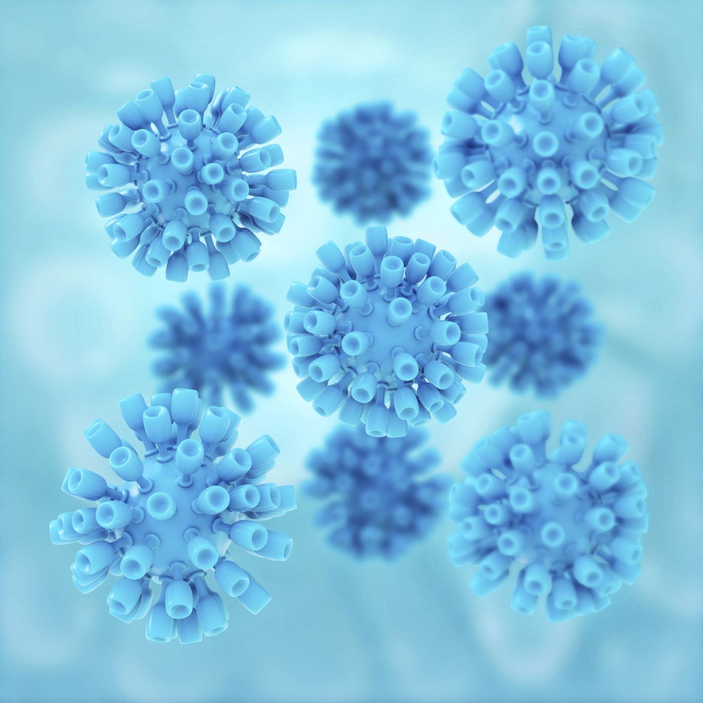 Ilustración del virus de la hepatitis C.