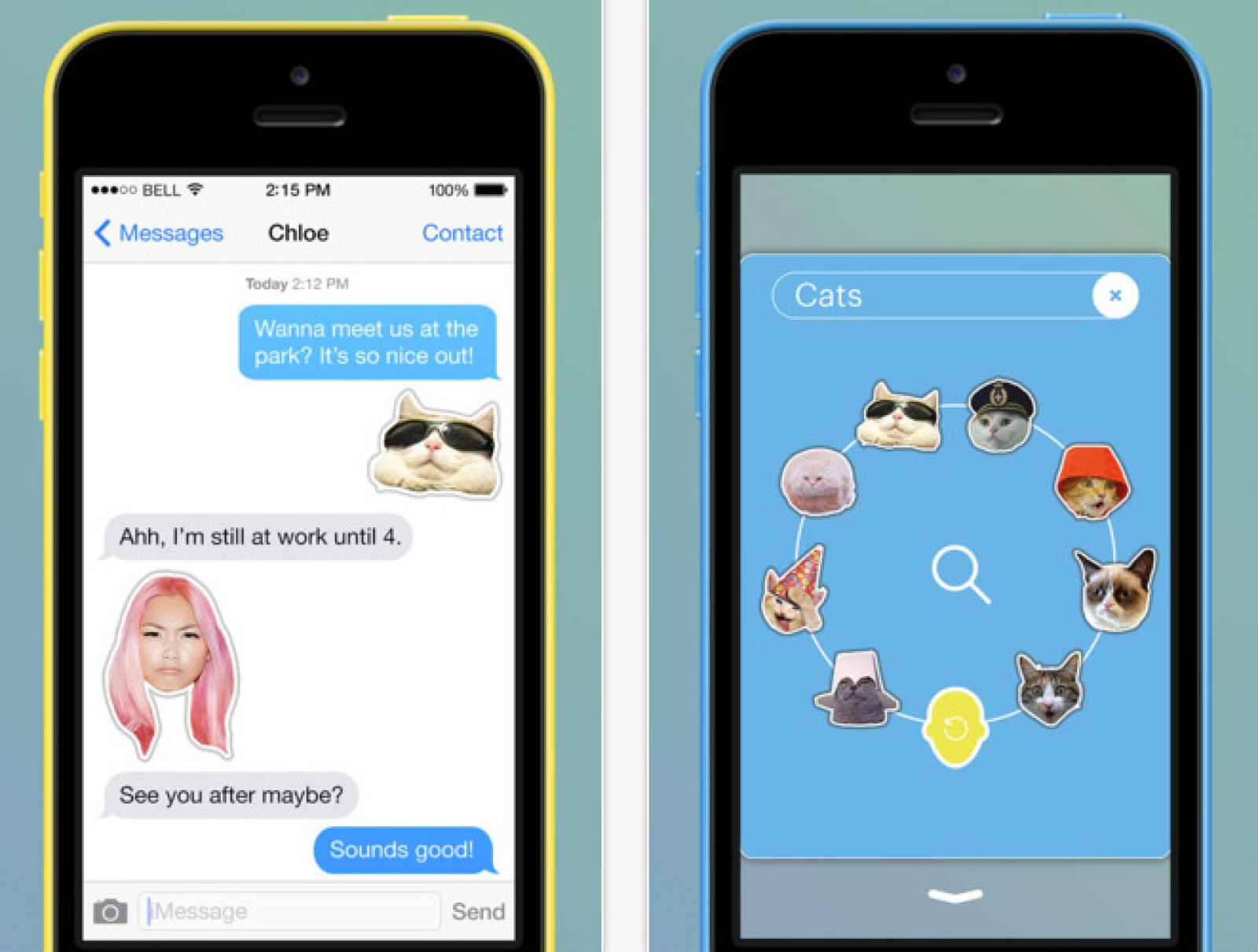 Imojis personalizados y 'trending' imojis.