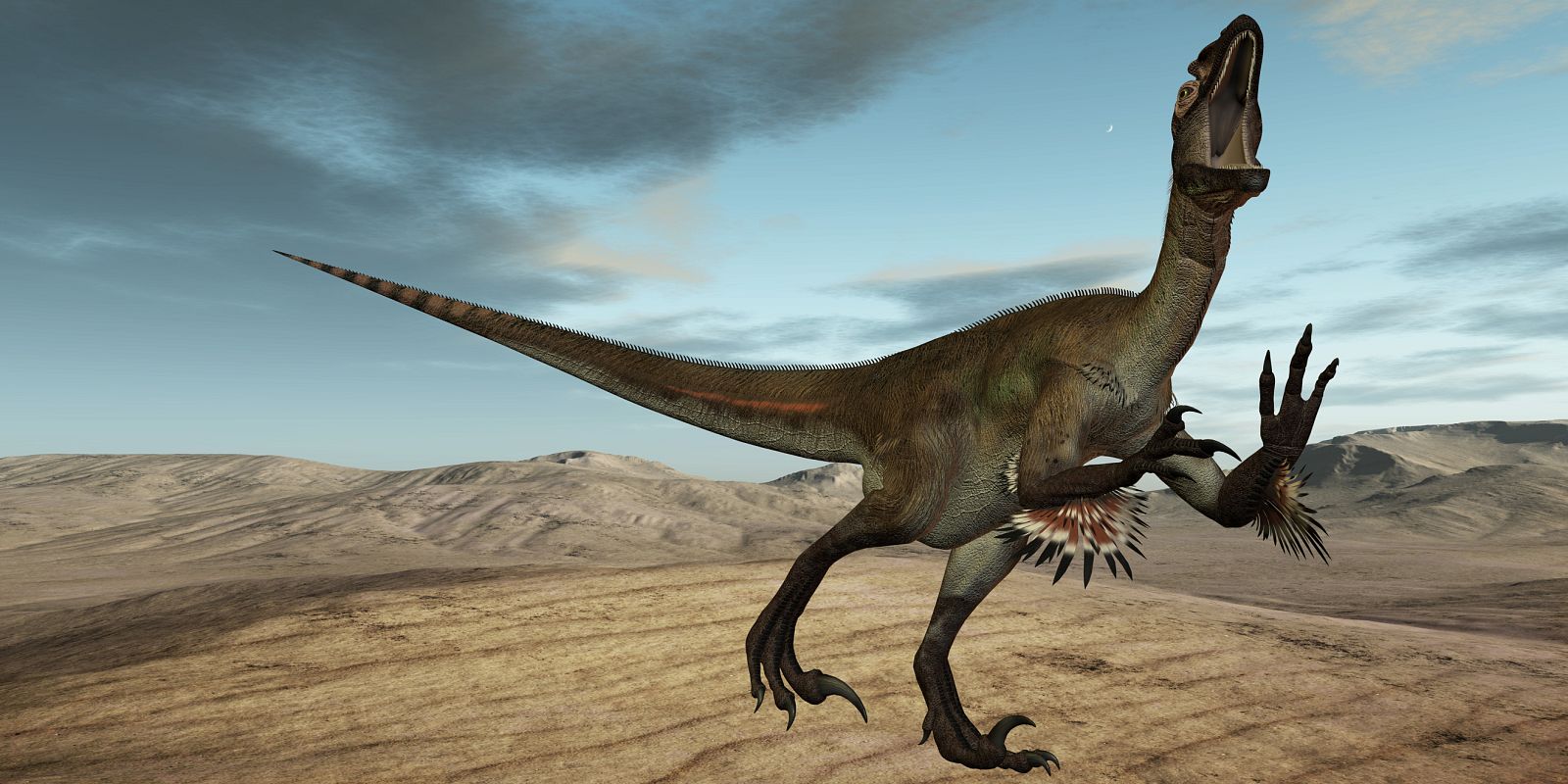 Utahraptor ostrommayorum, un dinosaurio terópodo.